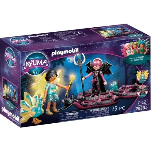 PLAYMOBIL Adventures of Ayuma Crystal Fairy en Bat Fairy met totemdieren - 70803