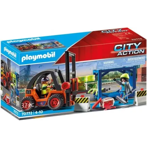 PLAYMOBIL City Action Cargo Vorkheftruck met lading - 70772