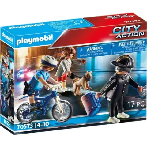 PLAYMOBIL City Action Politiefiets: achtervolging van de zakkenroller - 70573