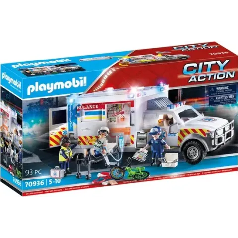 PLAYMOBIL City Action Reddingsvoertuig: US Ambulance - 70936