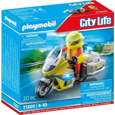PLAYMOBIL City Life Noodmotorfiets met zwaailicht - 71205