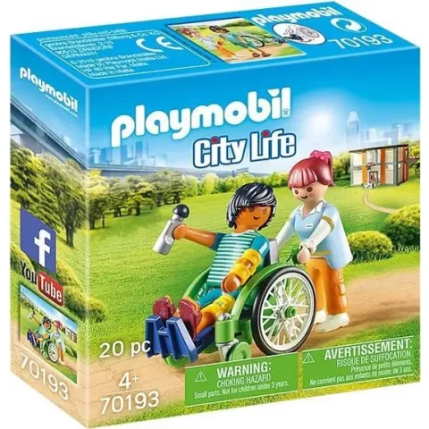 PLAYMOBIL City Life Patient in rolstoel - 70193