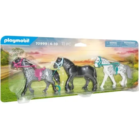 PLAYMOBIL Country 3 paarden: het Friese paard. de Knabstrupper & de Andalusiër - 70999