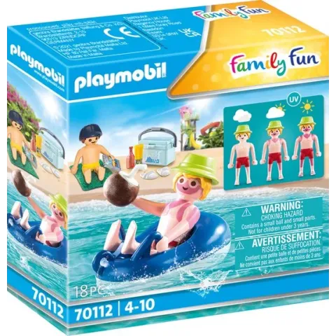 PLAYMOBIL Family Fun Badgast met zwembanden - 70112