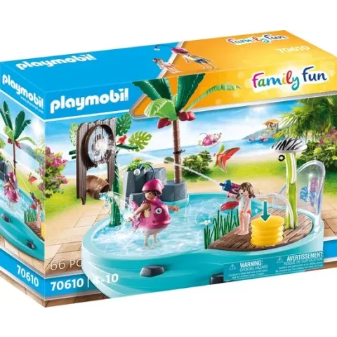 PLAYMOBIL Family Fun Leuk zwembad met watersplash - 70610
