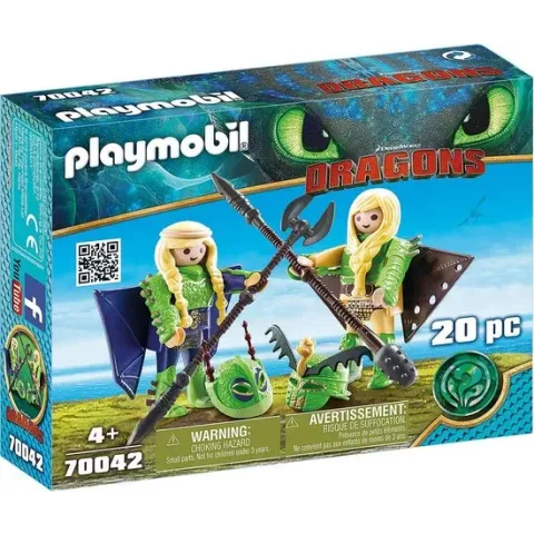 PLAYMOBIL Schorrie en Morrie in vliegpak - 70042