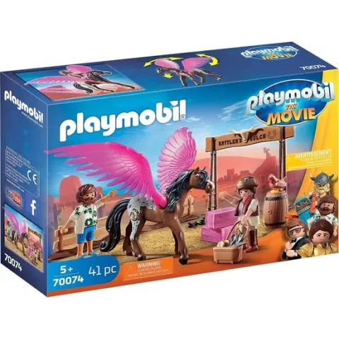 PLAYMOBIL: THE MOVIE Marla en Del met gevleugeld paard - 70074
