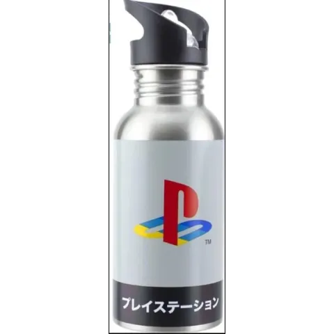 Playstation - Metal Water Bottle with Straw