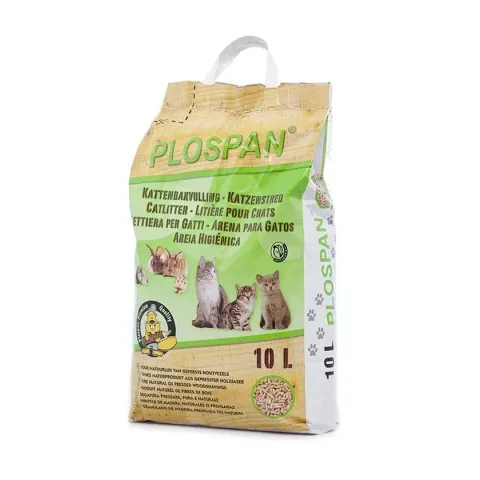 Plospan Houtkorrel Kattenbakvulling - 10 Ltr