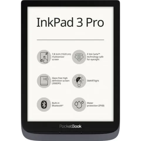 Pocketbook InkPad 3 Pro e-book reader Touchscreen 16 GB Wi-Fi Grijs, Metallic