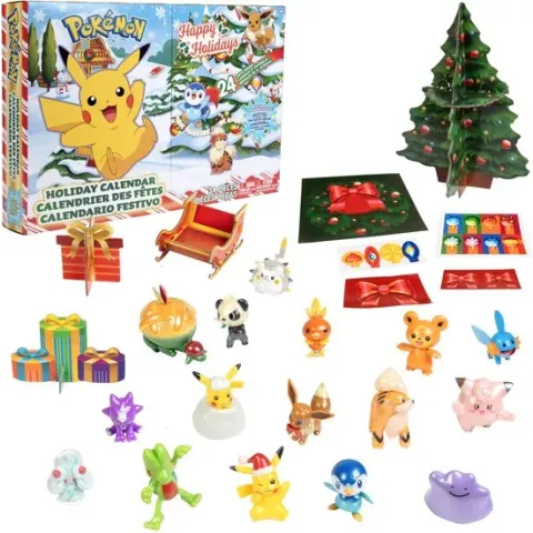Pokémon - Advent Kalender 43 x 31 x 7cm - 24 cadeautjes inbegrepen! - Veelkleurig