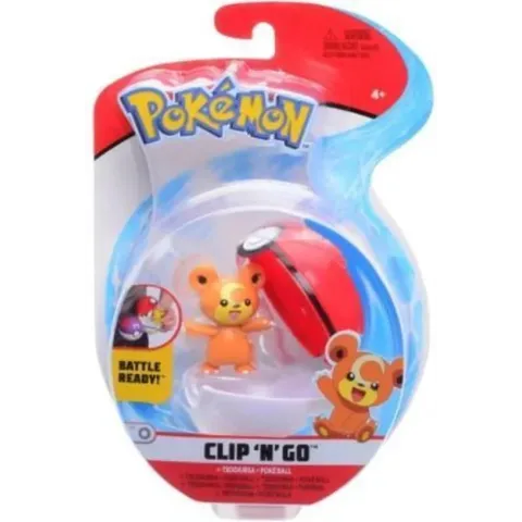 Pokemon Figure - Teddiursa + Poke Ball (Clip 'n' Go)