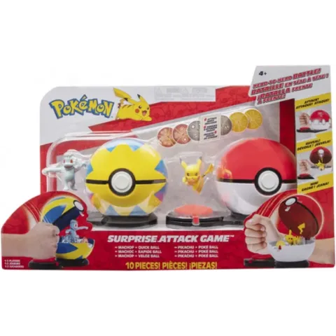 Pokemon Surprise Attack Game - Pikachu & Machop