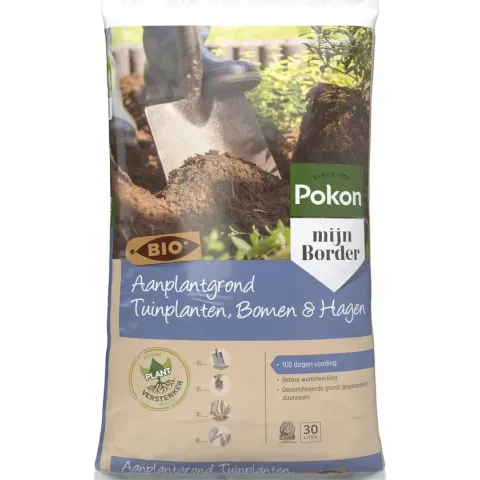 Pokon Bio Aanplantgrond - Voor Tuinplanten, Bomen & Hagen - 30L