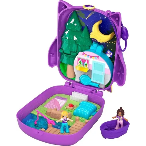 Polly Pocket Big Pocket World Polly & Shani Uil Kamp - Speelset