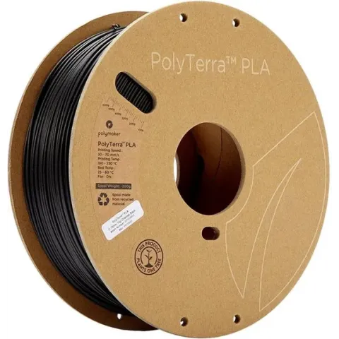 Polymaker PolyTerra PLA Zwart (Houtskool)