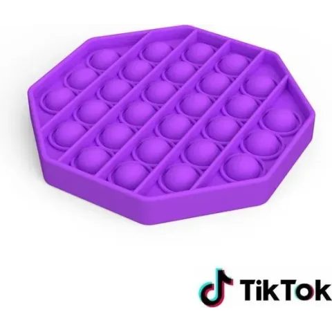 Pop it Fidget Toy- Bekend van TikTok - Hexagon - Paars
