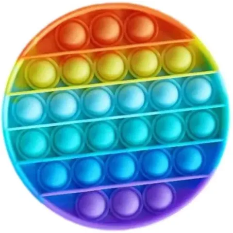 Pop it Fidget Toy Regenboog - Bekend van TikTok - Rondje- Rainbow