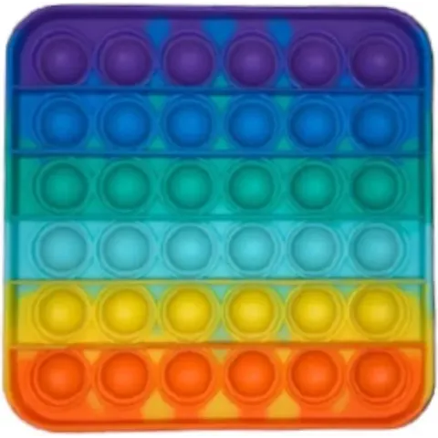 Pop it Fidget Toy Regenboog - Bekend van TikTok - Vierkant- Rainbow