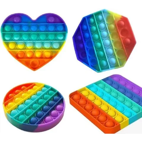 Pop it Fidget Toy Regenboog - Set met 4 varianten - Bekend van TikTok