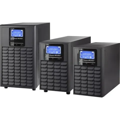 PowerWalker VFI 1000C LCD Dubbele conversie (online) 1 kVA 800 W 3 AC-uitgang(en)