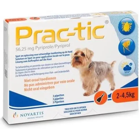 Prac-tic extra kleine - puppy/hond 2 tot 4,5 kg - 1 st à 3 Pipetten