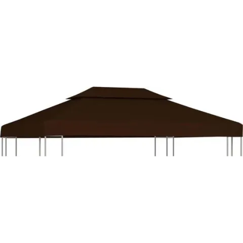 Prieeldak 2 lagen 310 g/m² 4x3 m bruin