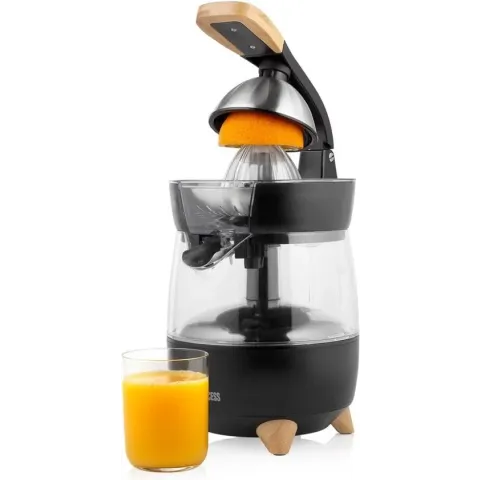 Princess 201862 Pure - Elektrische citruspers - Zwart/Bamboe