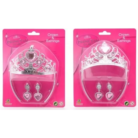 Princess Secret kroon en oorbellen op kaart