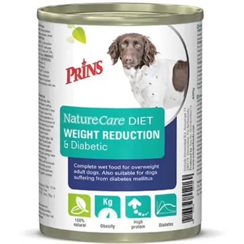 Prins naturecare diet dog weight reduction & diabetic hondenvoer 6x400 gr
