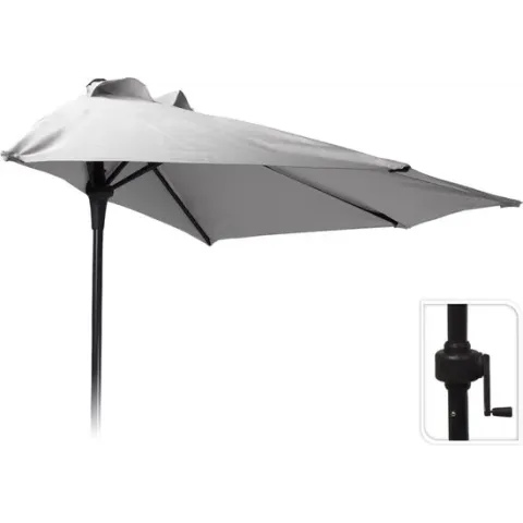 Pro Garden Parasol Half Rond - dia 250cm - Grijs