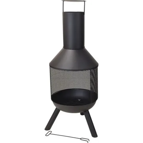 Pro Garden Tuinhaard Sfeerhaard -Toscaans Design- Staal - 116 x 44,5cm (LxB)-  Zwart