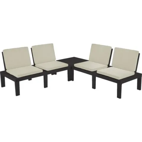 Pro Garden Tuinset molok 5-delig grijs