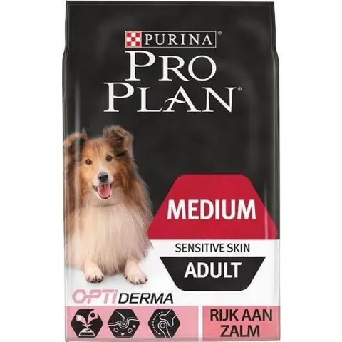 Pro Plan Medium Adult Sensitive Skin - Zalm - Hondenvoer - 14 kg