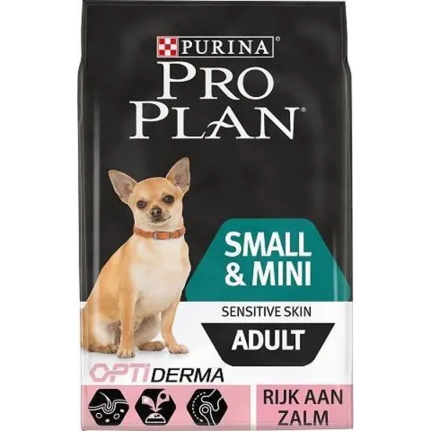 Pro Plan Small & Mini Adult Sensitive Skin - Zalm Met Optiderma - Hondenvoer - 3 kg