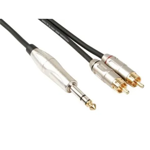 Professionele Audiokabel, 2 X Rca Mannelijk Naar Stereojack 6.35Mm (6M)