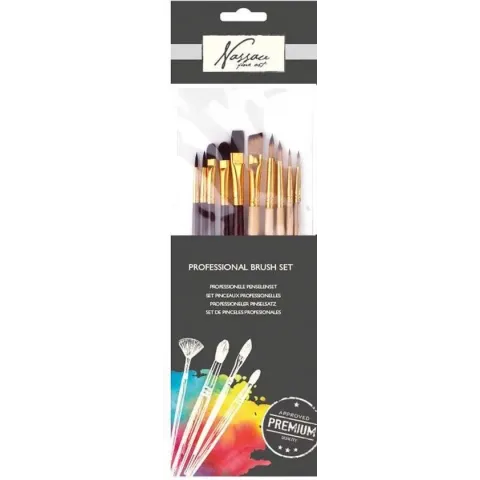 Professionele penselenset Nassau Fine Art| 10penselen