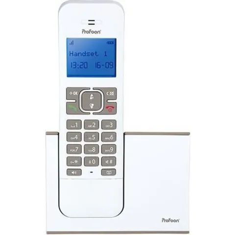 Profoon PDX-8400 WT/TE DECT Draadloze telefoon - 1 Handpost -  GAP compatible - Wit/Taupe
