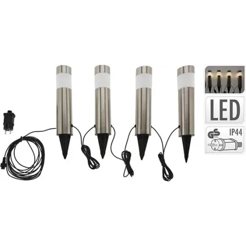 ProGarden Tuinlampen 4 st LED 6.3x37.5 cm