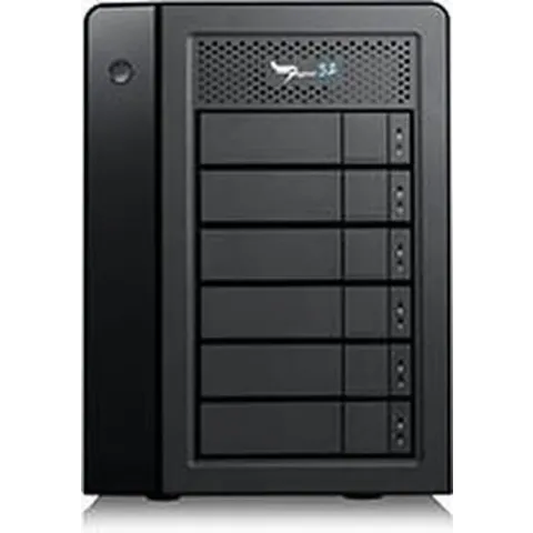 Promise Technology Pegasus32 R6 disk array 48 TB Toren Zwart