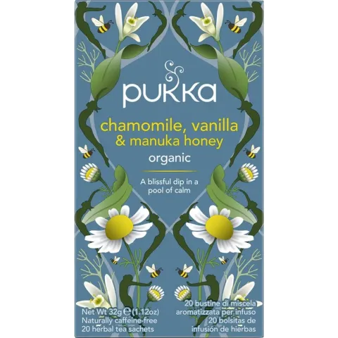 Pukka chamomile vanille & manuka honing Thee