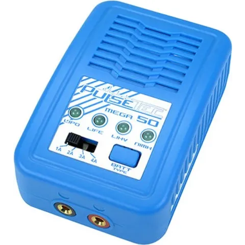 Pulsetec - Charger - Mega 50 - AC 100-240V - 50W Power - 1.0-4.0A - 2-4 Li-xx - 6-8 Ni-xx
