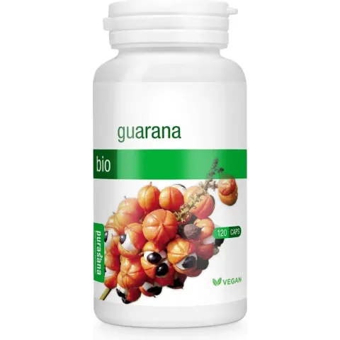 Purasana Guarana Capsules - Voor Fysieke en Mentale Energie en Vitaliteit - 120 Capsules