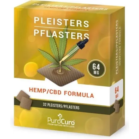 PuroCuro Hemp/CBD pleisters - 64 mg (32 stuks)