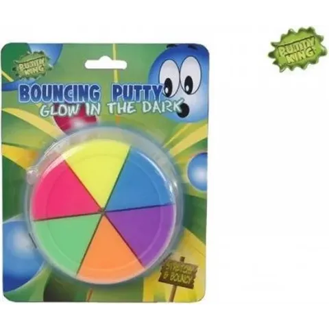 Putty King Bouncingputty Junior Glow-in-the-dark 6-vaks