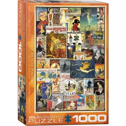 Puzzel - Vintage posters - Fietsen - 1000st.