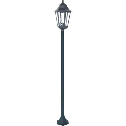 QAZQA new_orleans - Staande buitenlamp - 1 lichts - H 1700 mm - Zwart