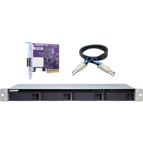 QNAP TL-R400S behuizing voor opslagstations 2.5/3.5'' HDD-/SSD-behuizing Zwart, Grijs