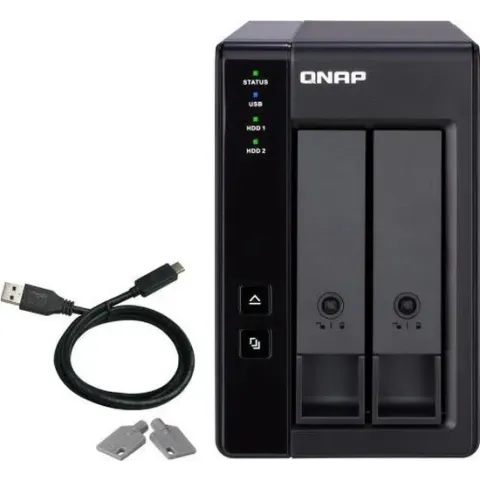 QNAP TR-002 behuizing voor opslagstations 2.5/3.5'' HDD-/SSD-behuizing Zwart