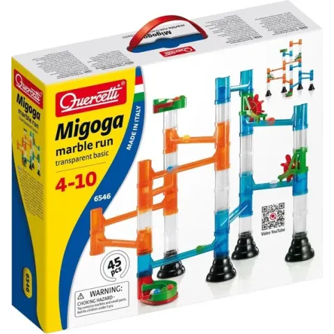Quercetti Knikkerbaan Migoga Basic Transparant 45-delig